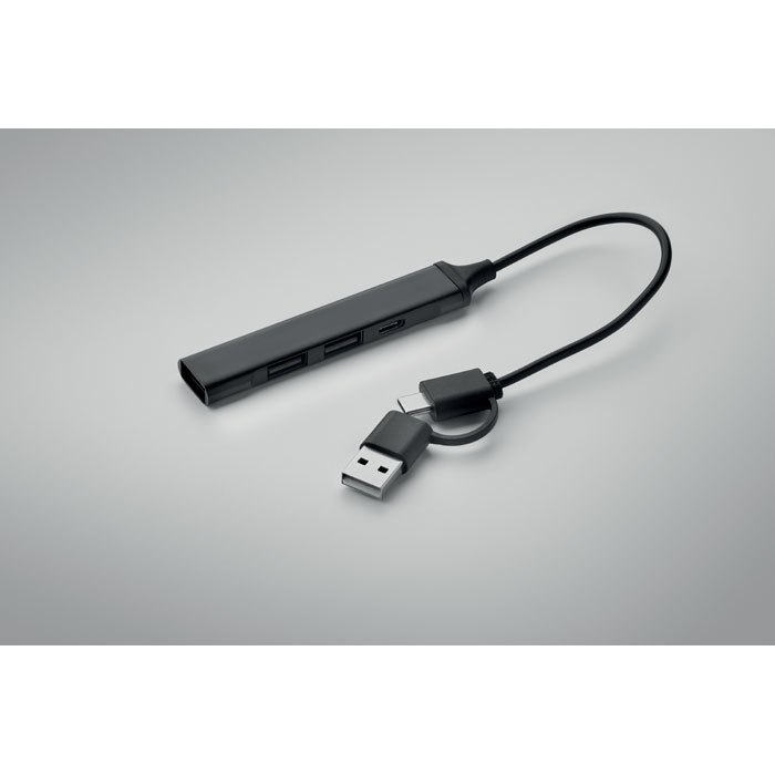 CURRENT - USB 4-poorts hub 19 cm