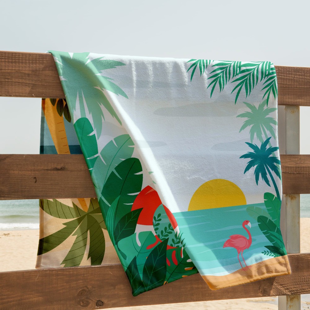 R-pet badstofhanddoek 100 x 180 cm (300 g/m²) sublimatie