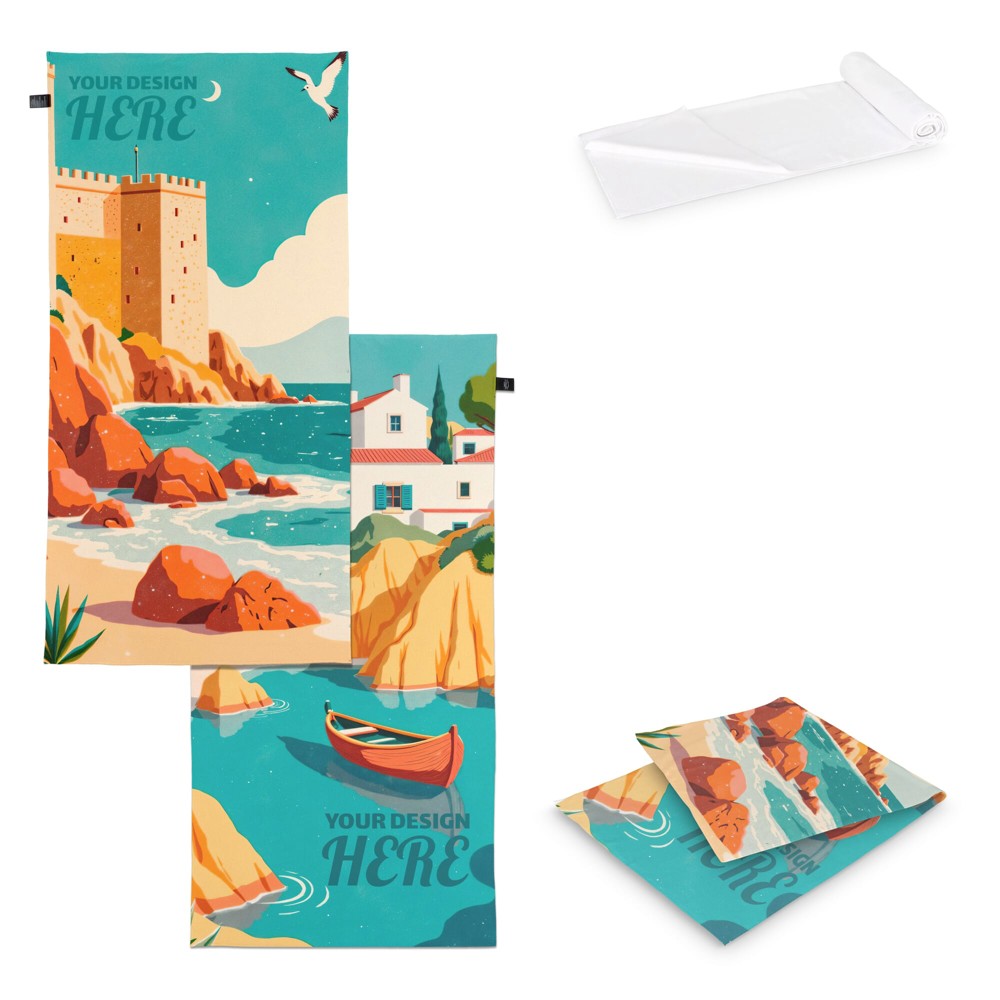 R-pet badstofhanddoek 70 x 140 cm (300 g/m²) sublimatie